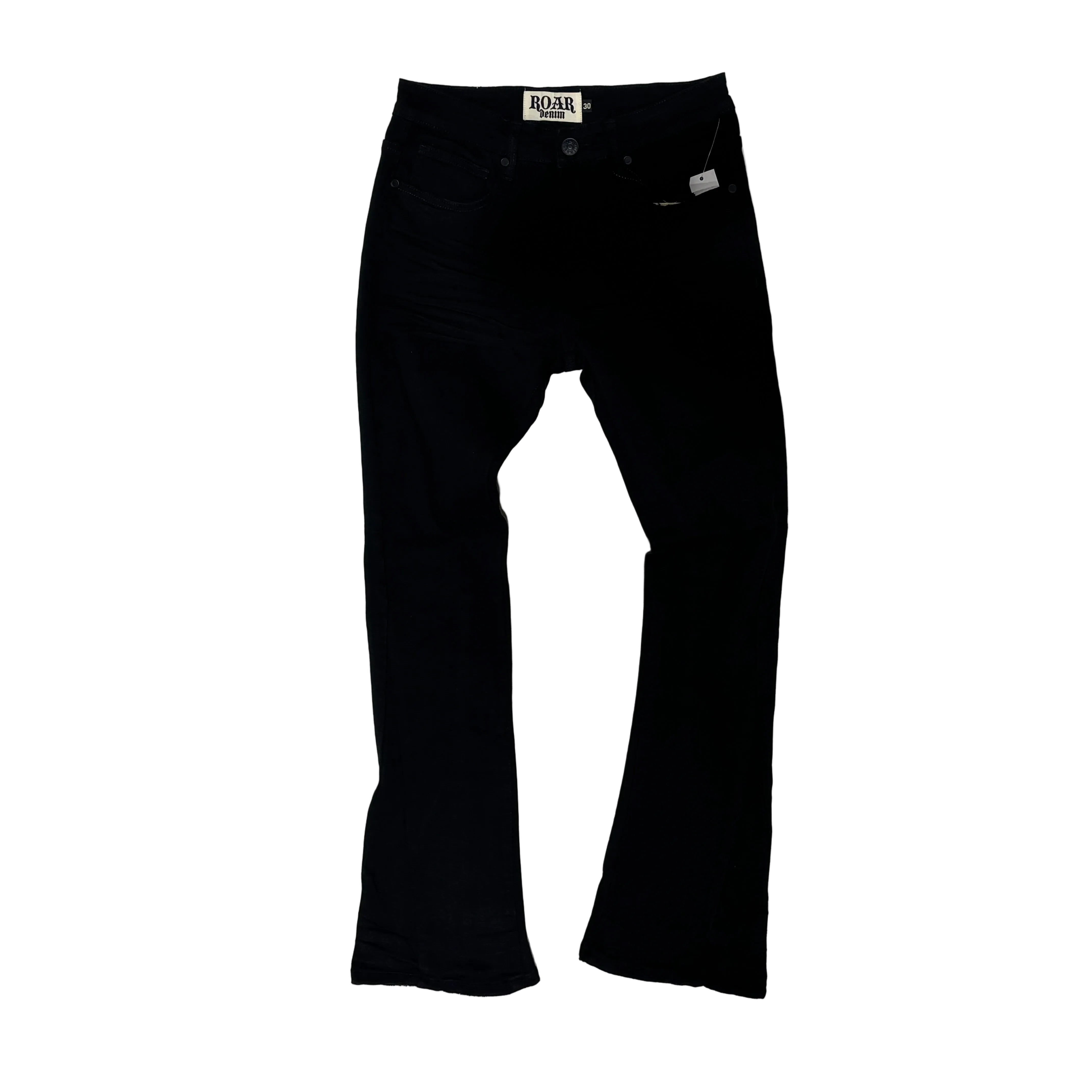 Flared Fit Denim Jet Black