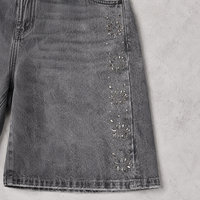 Paradise Lost Rhinestone Denim Shorts