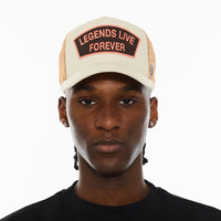 Legends Live Forever Trucker Hat White Swan