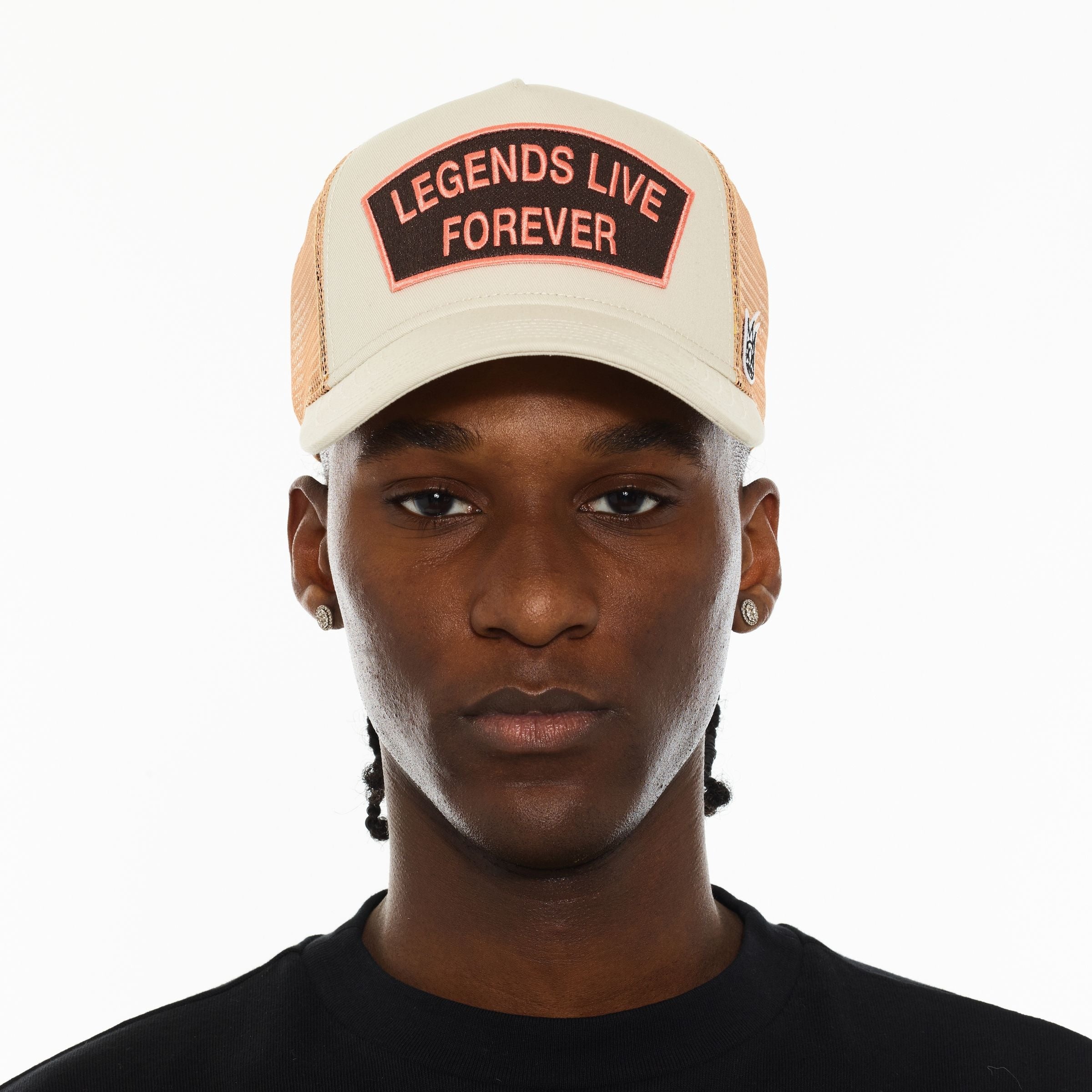Legends Live Forever Trucker Hat (White Swan)
