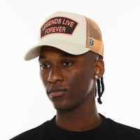 Legends Live Forever Trucker Hat (White Swan)