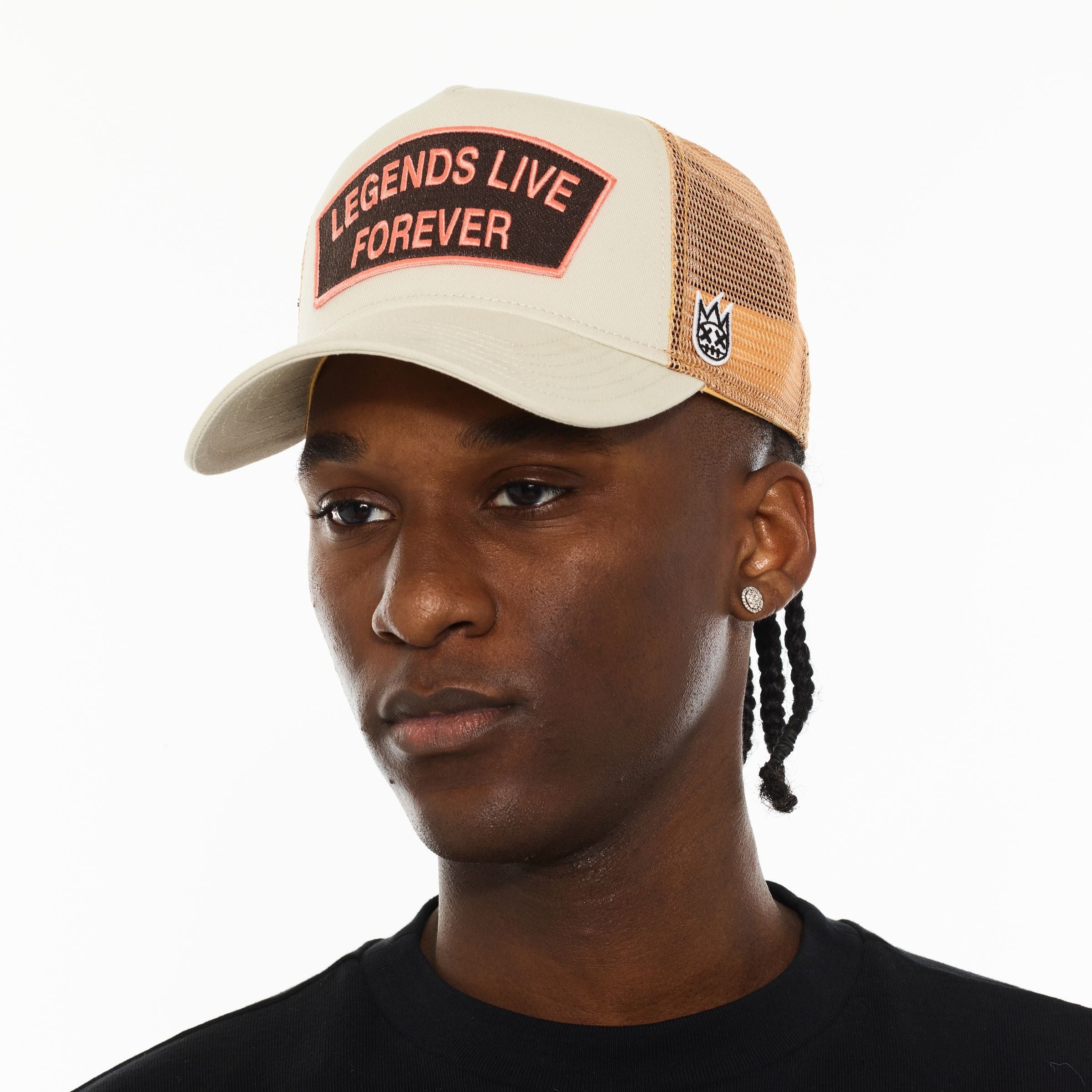 Legends Live Forever Trucker Hat (White Swan)