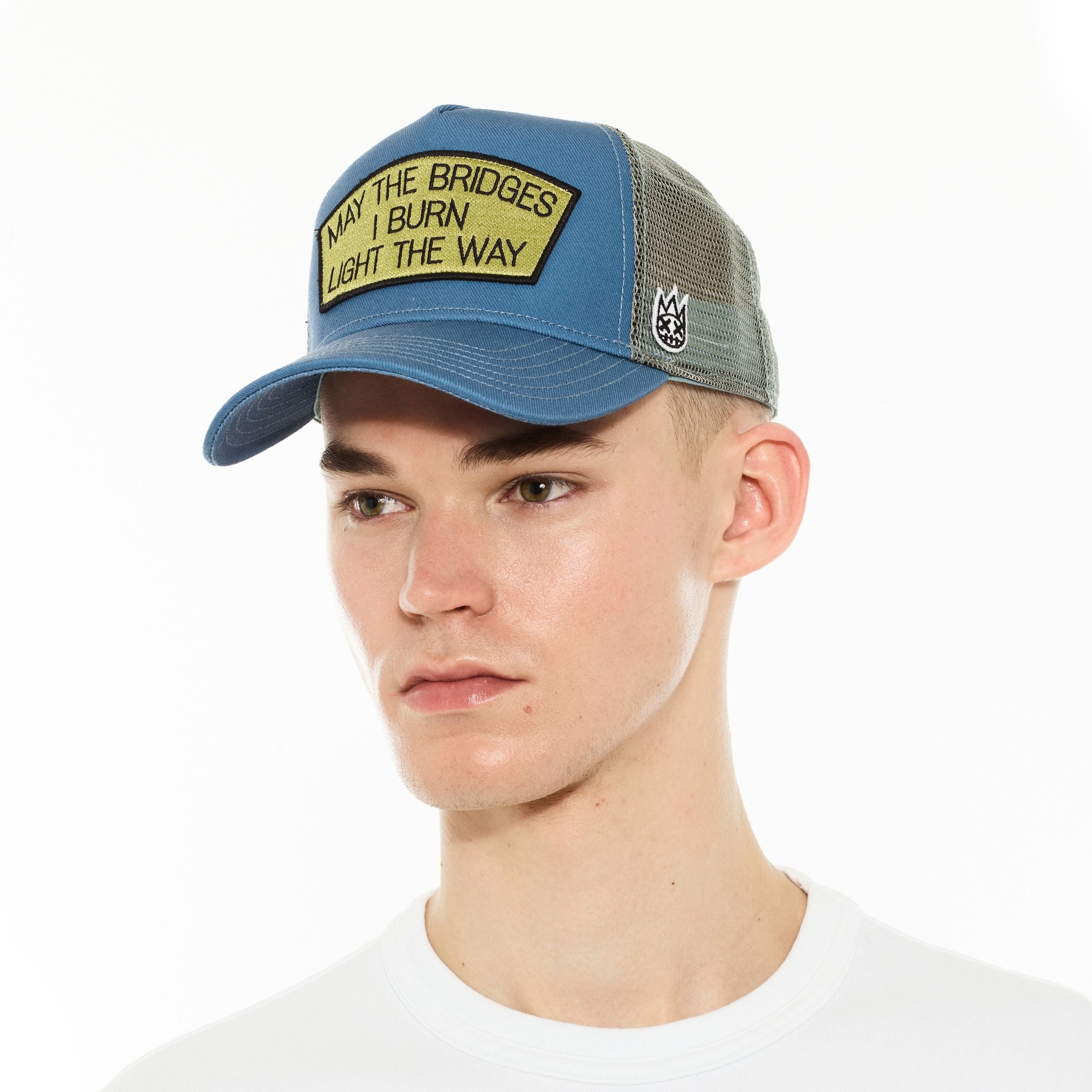 May The Bridges I Burn Trucker Hat Blue Steel