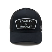 Loyalty Is Royalty Mesh Back Trucker Curved Visor Black