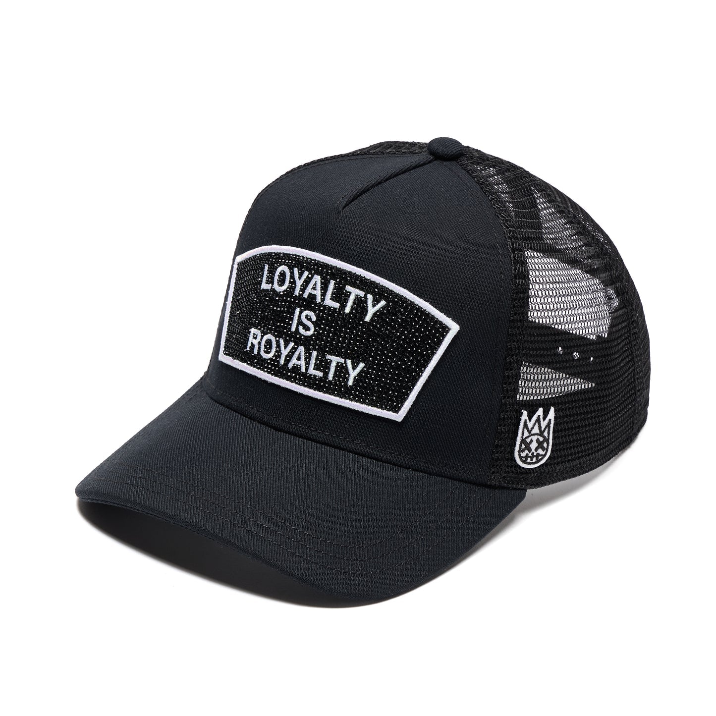 Loyalty Is Royalty Mesh Back Trucker Curved Visor Black