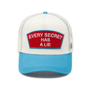 Every Secret Has A Lie Mesh Back Trucker Curved Visor Winter White
