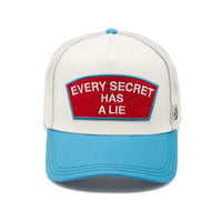 Every Secret Has A Lie Mesh Back Trucker Curved Visor Winter White