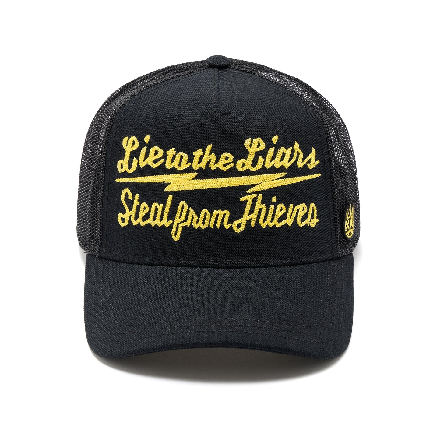 Lie To The Liars Mesh Back Trucker Curved Visor Black/Yellow