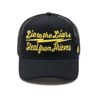 Lie To The Liars Mesh Back Trucker Curved Visor Black/Yellow
