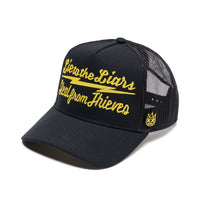 Lie To The Liars Mesh Back Trucker Curved Visor Black/Yellow