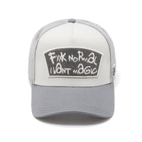 Fxxk Normal, I Want Magic Mesh Back Trucker Curved Visor Cool Grey