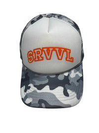 SRVVL Trucker Hat Camo Grey