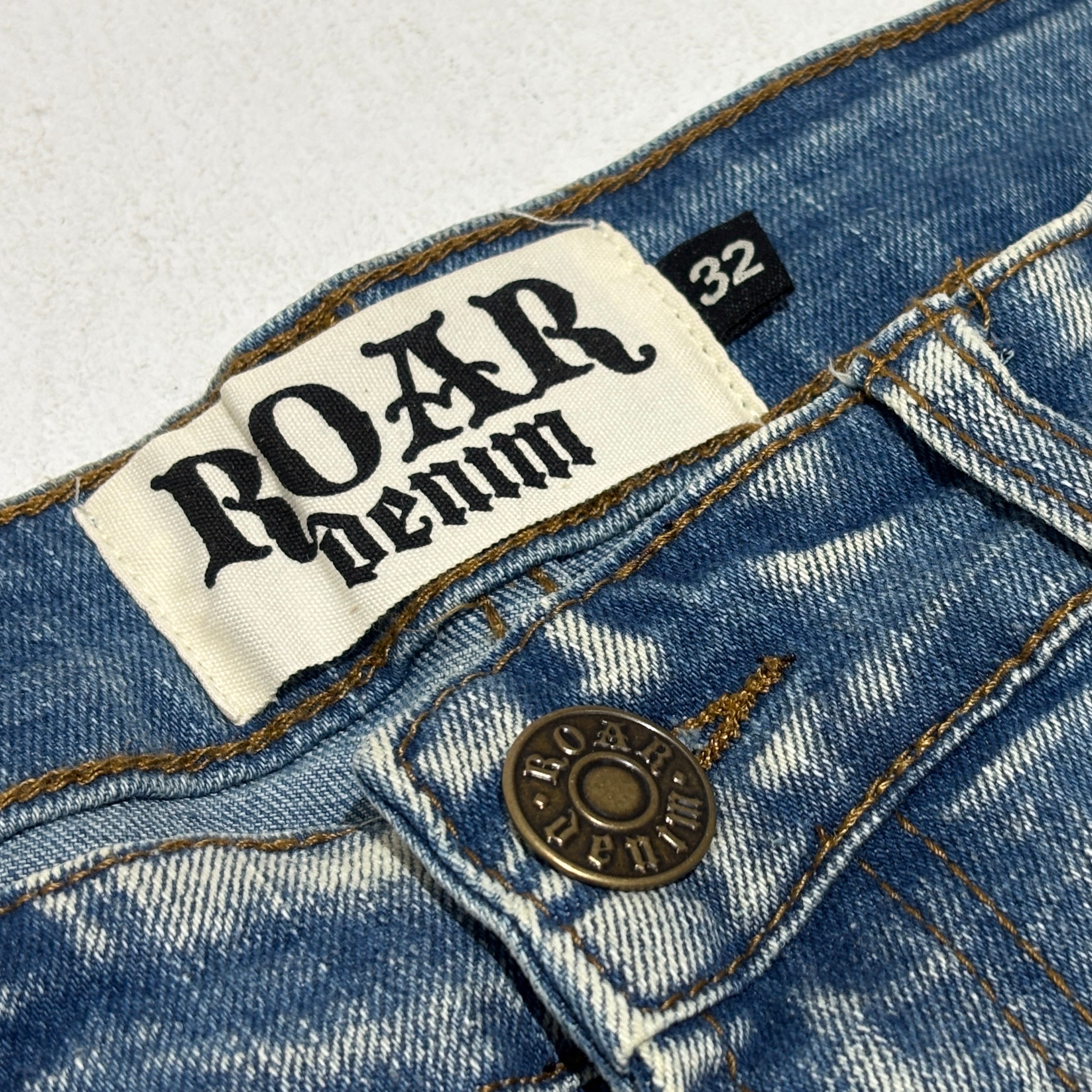 Flared Fit Denim Sand Blue