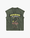 Destruction Theory Cut Off Tee - Olive — view 1