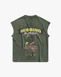 Destruction Theory Cut Off Tee - Olive — view 1