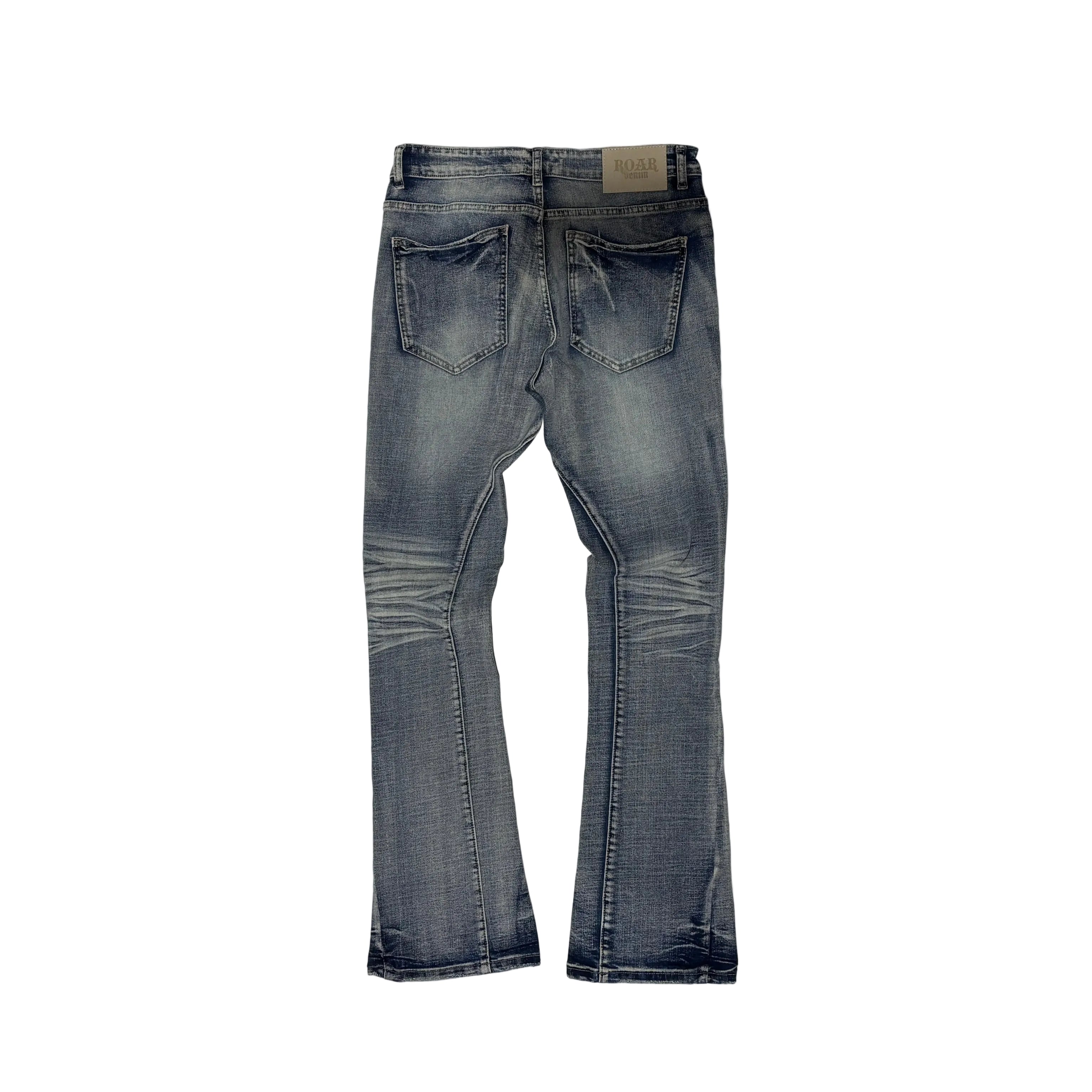 Flared Fit Denim Sand Blue Wash