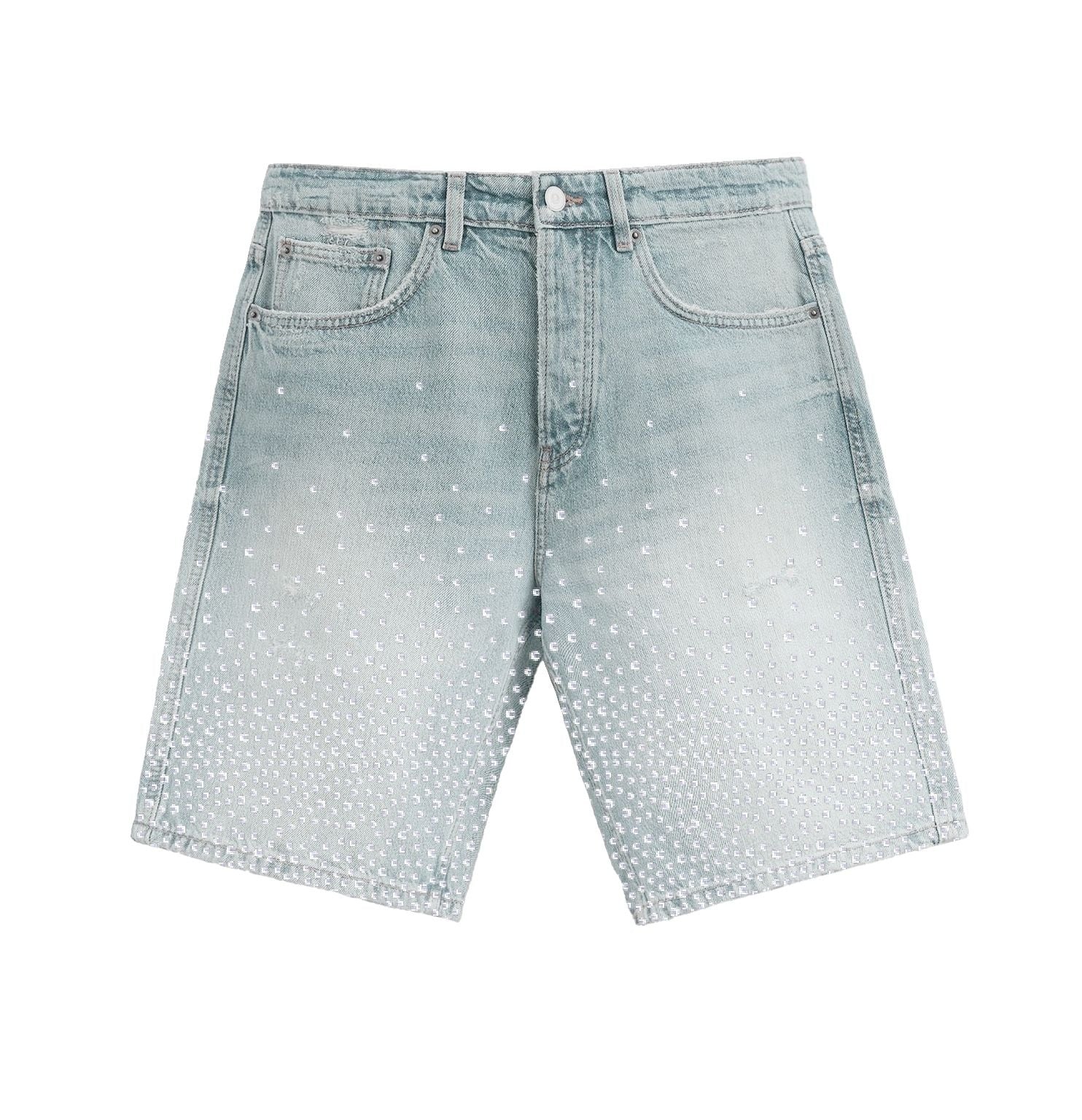 Solomon Rhinestone Jorts Blue