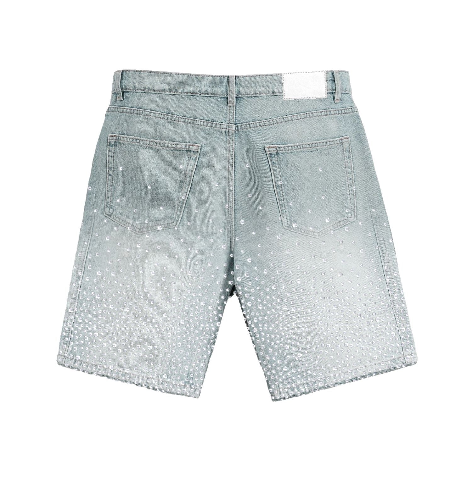 Solomon Rhinestone Jorts Blue
