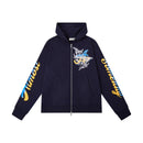 Headline Zip Up Hoodie Navy