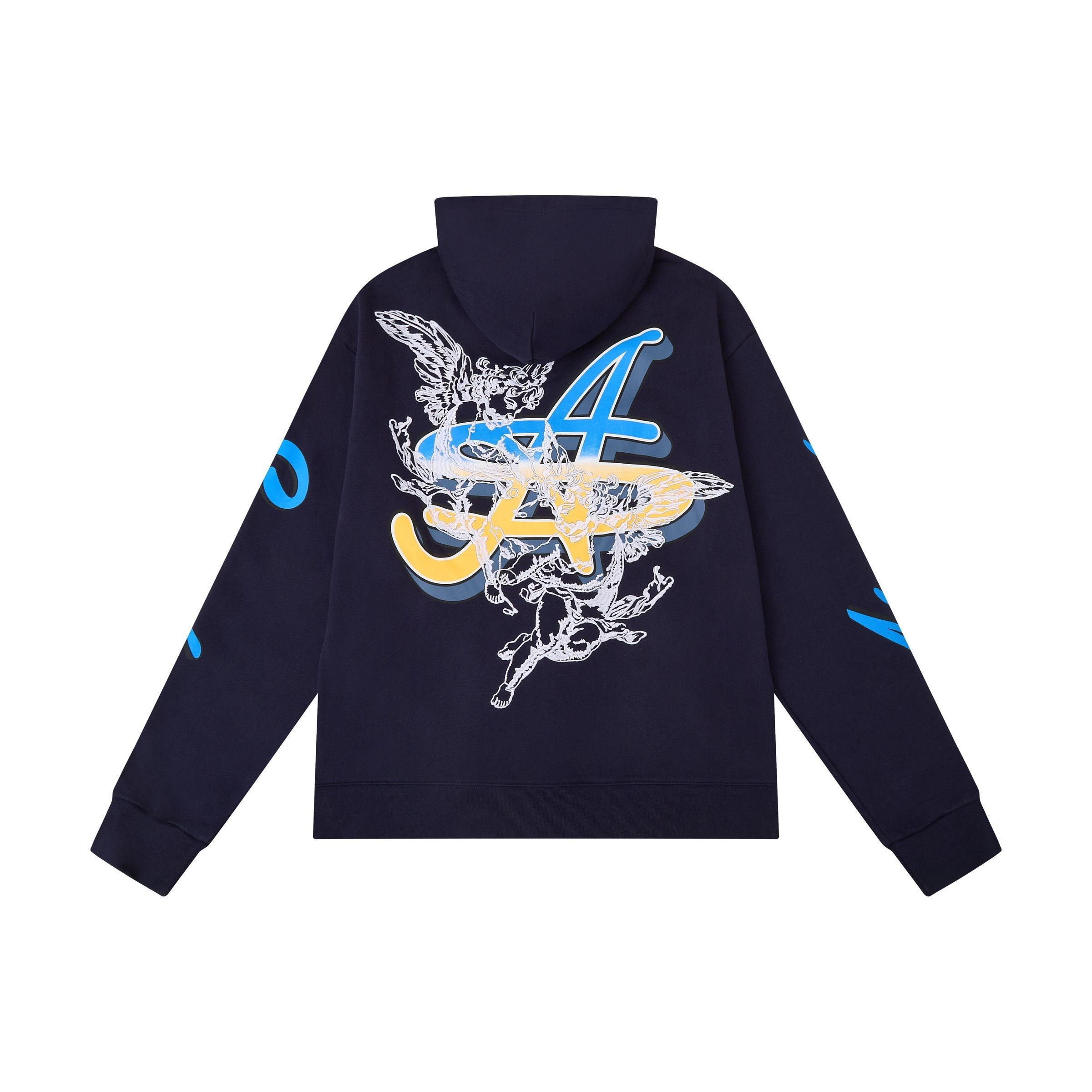 Headline Zip Up Hoodie Navy