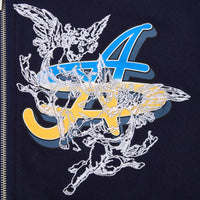 Headline Zip Up Hoodie Navy