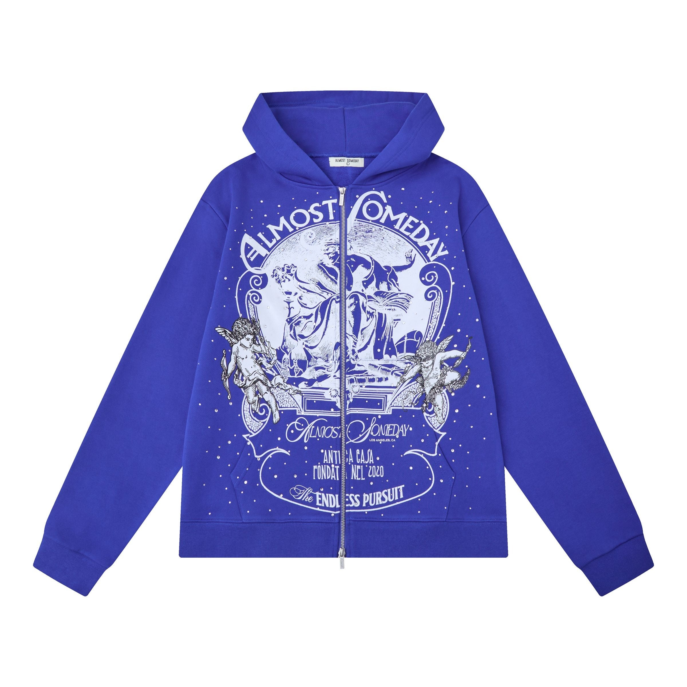 Lavish Zipup Hoodie Blue