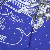 Lavish Zipup Hoodie Blue