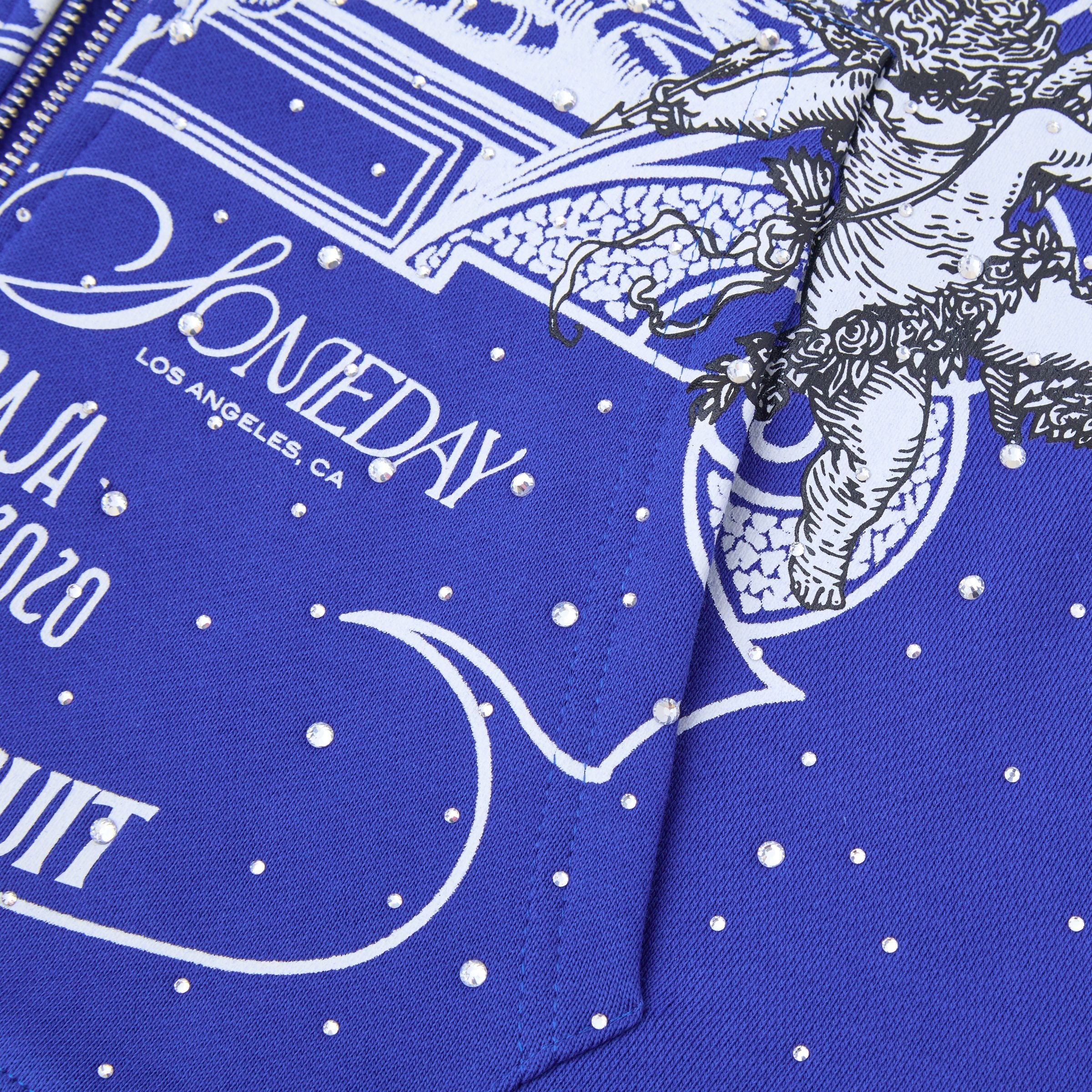 Lavish Zipup Hoodie Blue