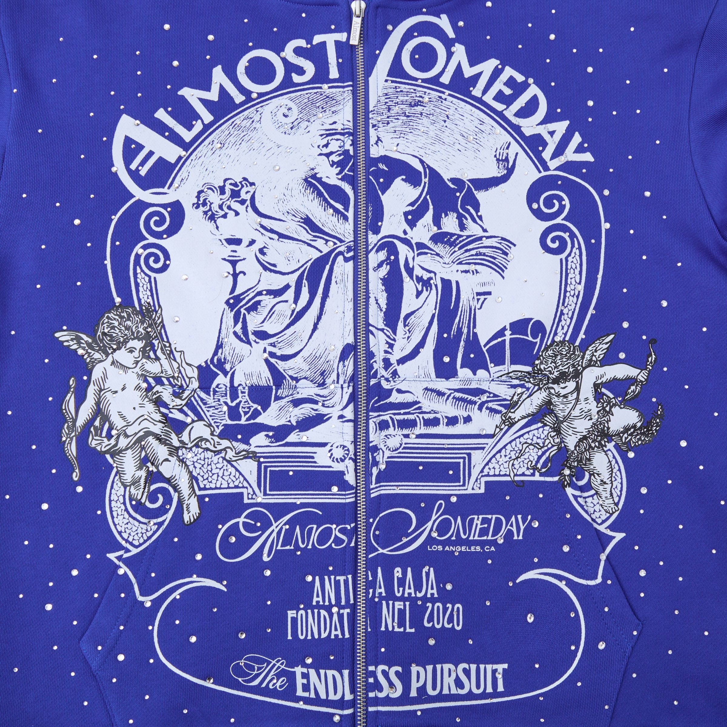 Lavish Zipup Hoodie Blue