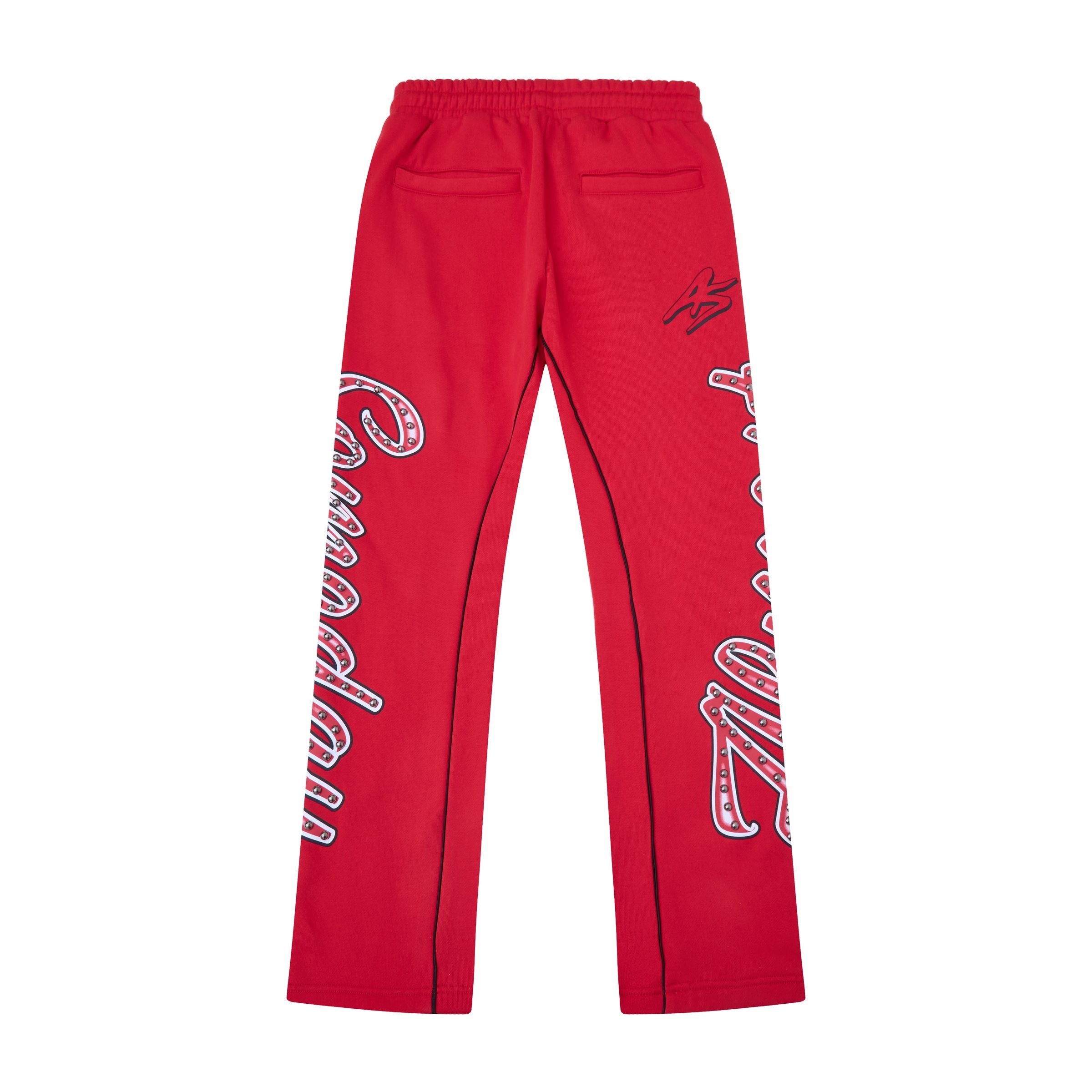 Zepplin Flare Pants Red