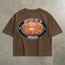 Barbed Roses Tee - Mocha