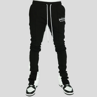 SUPER STACKED SWEATS BLACK/WHITE