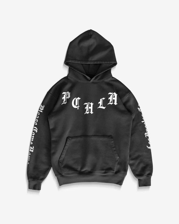 OLD ENGLISH HOODIE BLACK