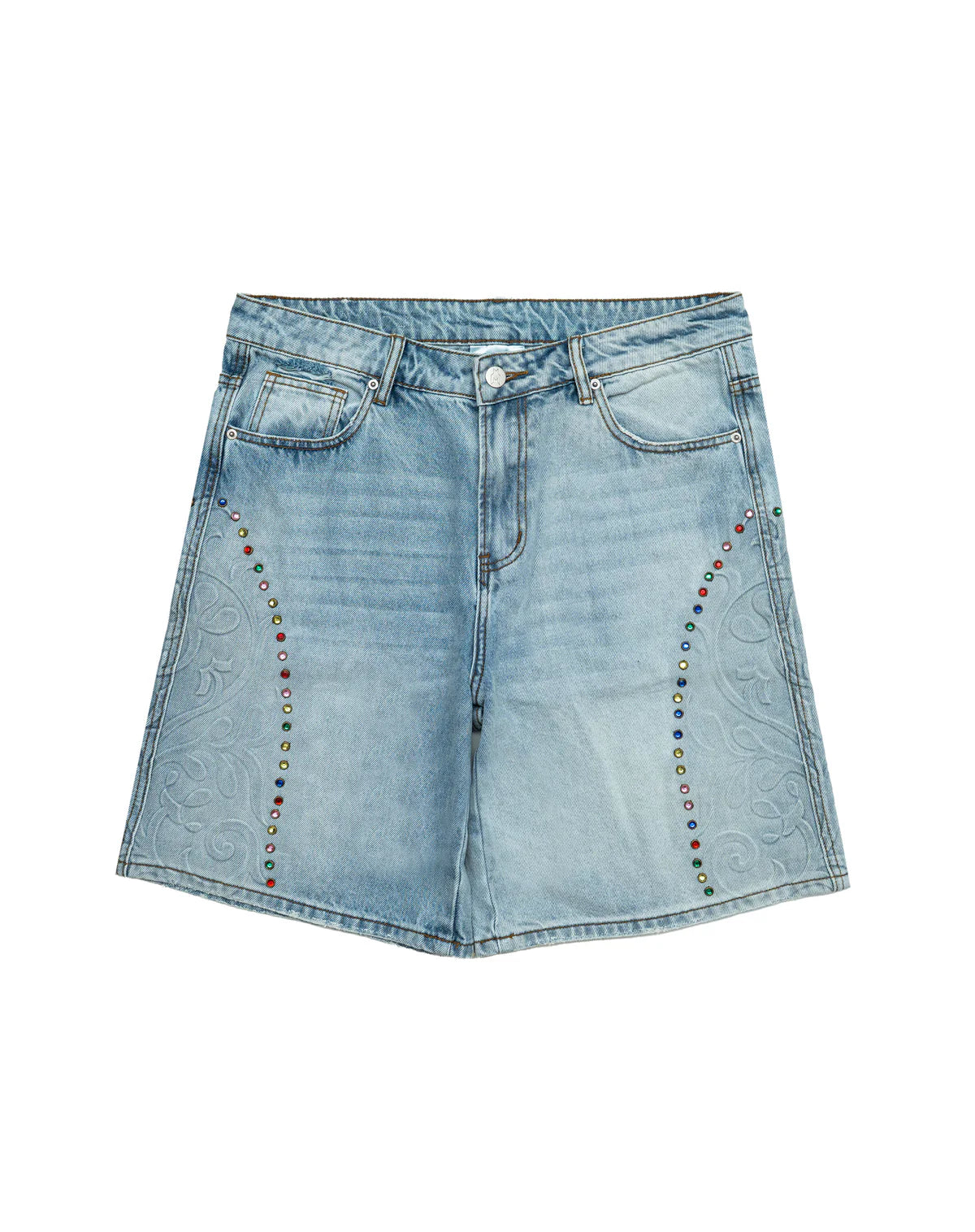 Cathedral Denim Shorts Blue