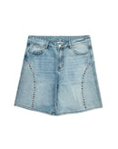 Cathedral Denim Shorts Blue