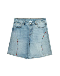 Cathedral Denim Shorts Blue