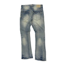 Flared Fit Denim Sand Blue