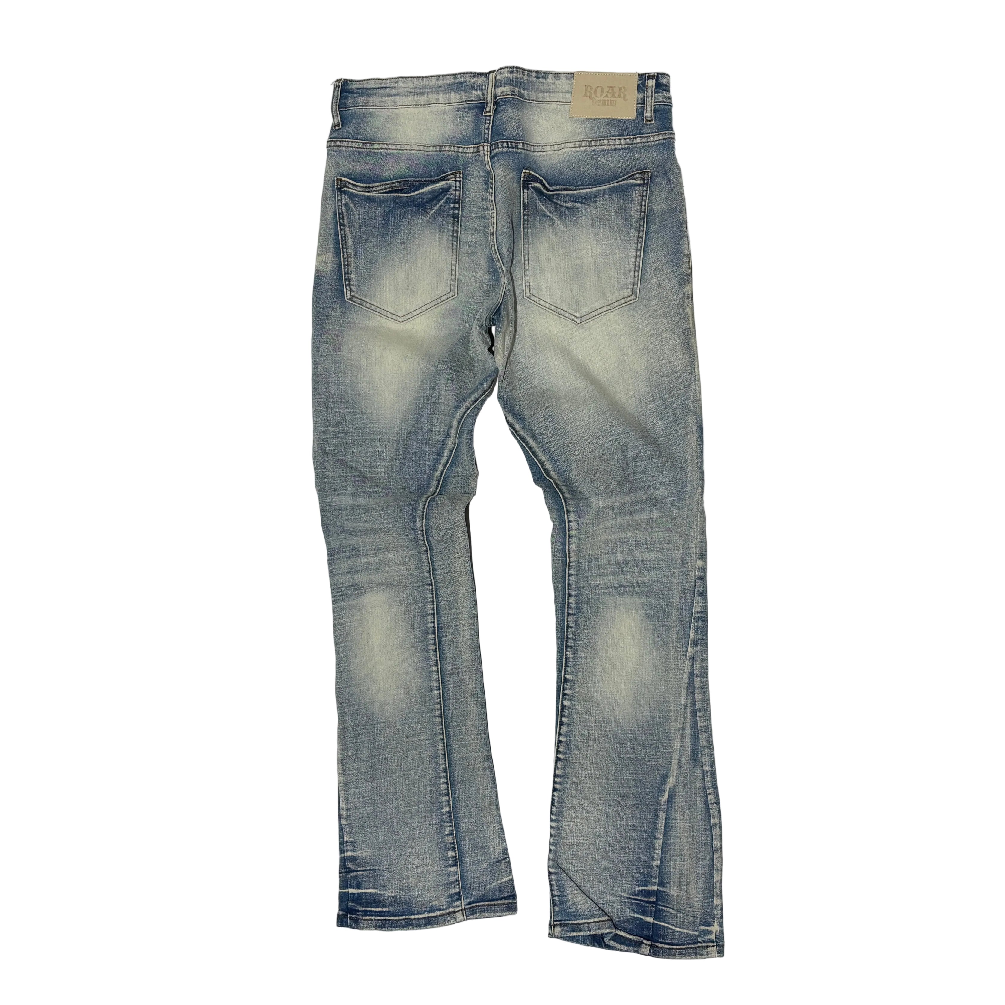 Flared Fit Denim Sand Blue