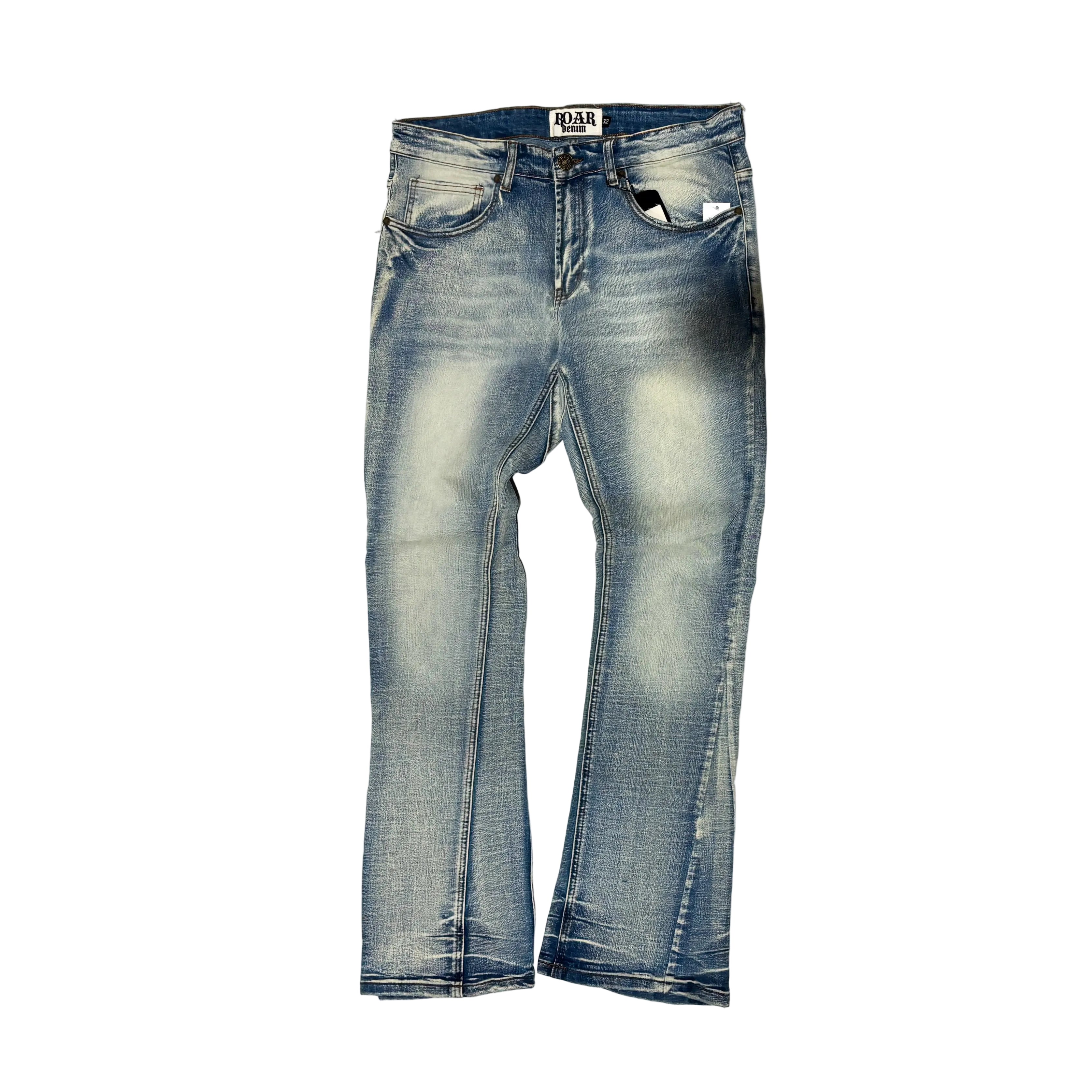 Flared Fit Denim Sand Blue