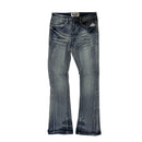 Flared Fit Denim Sand Blue Wash