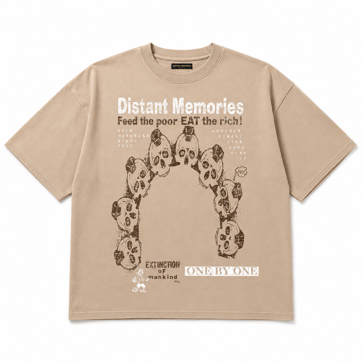 ONE BY ONE TEE - OATMEAL