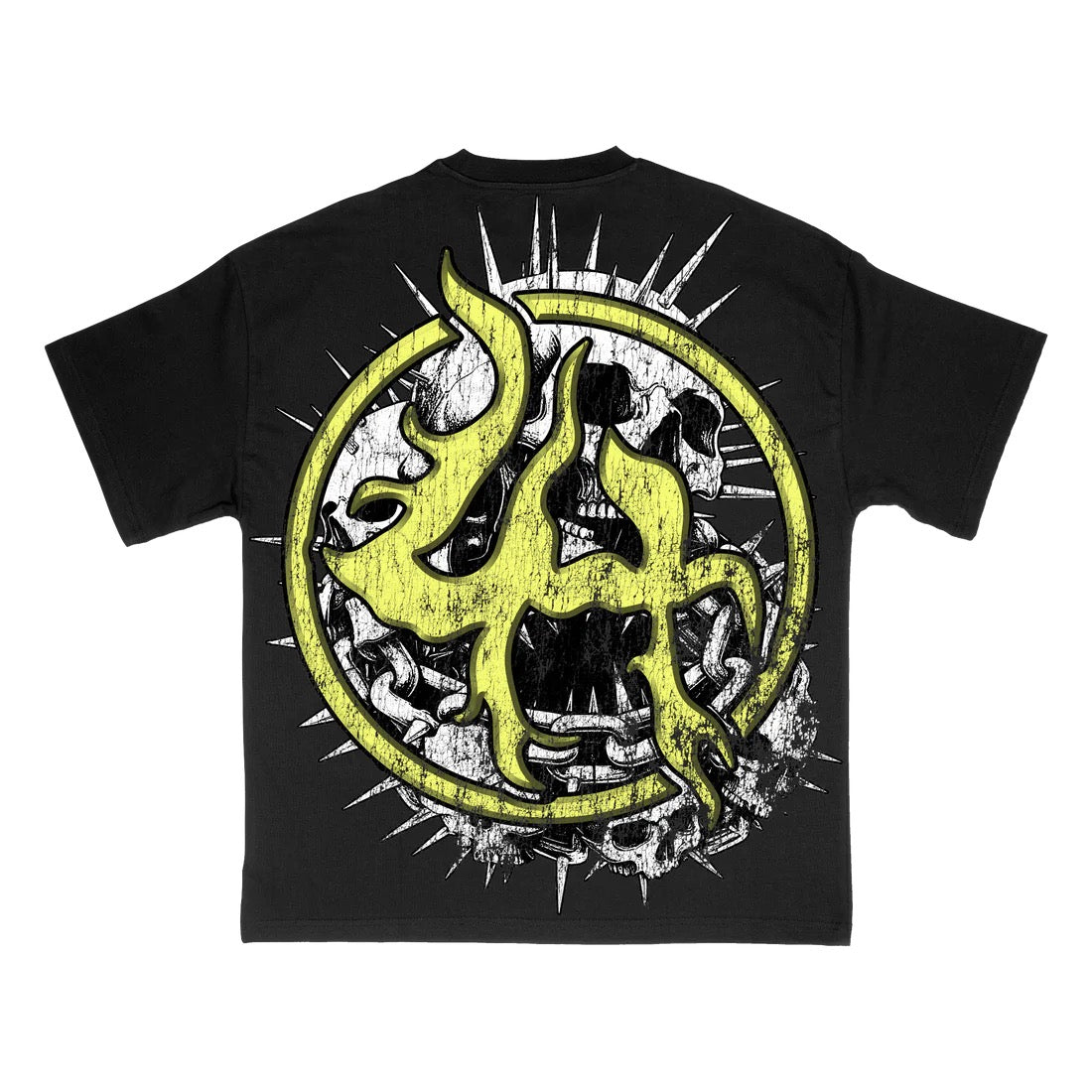 LH CHAIN SKULLS TEE BLACK