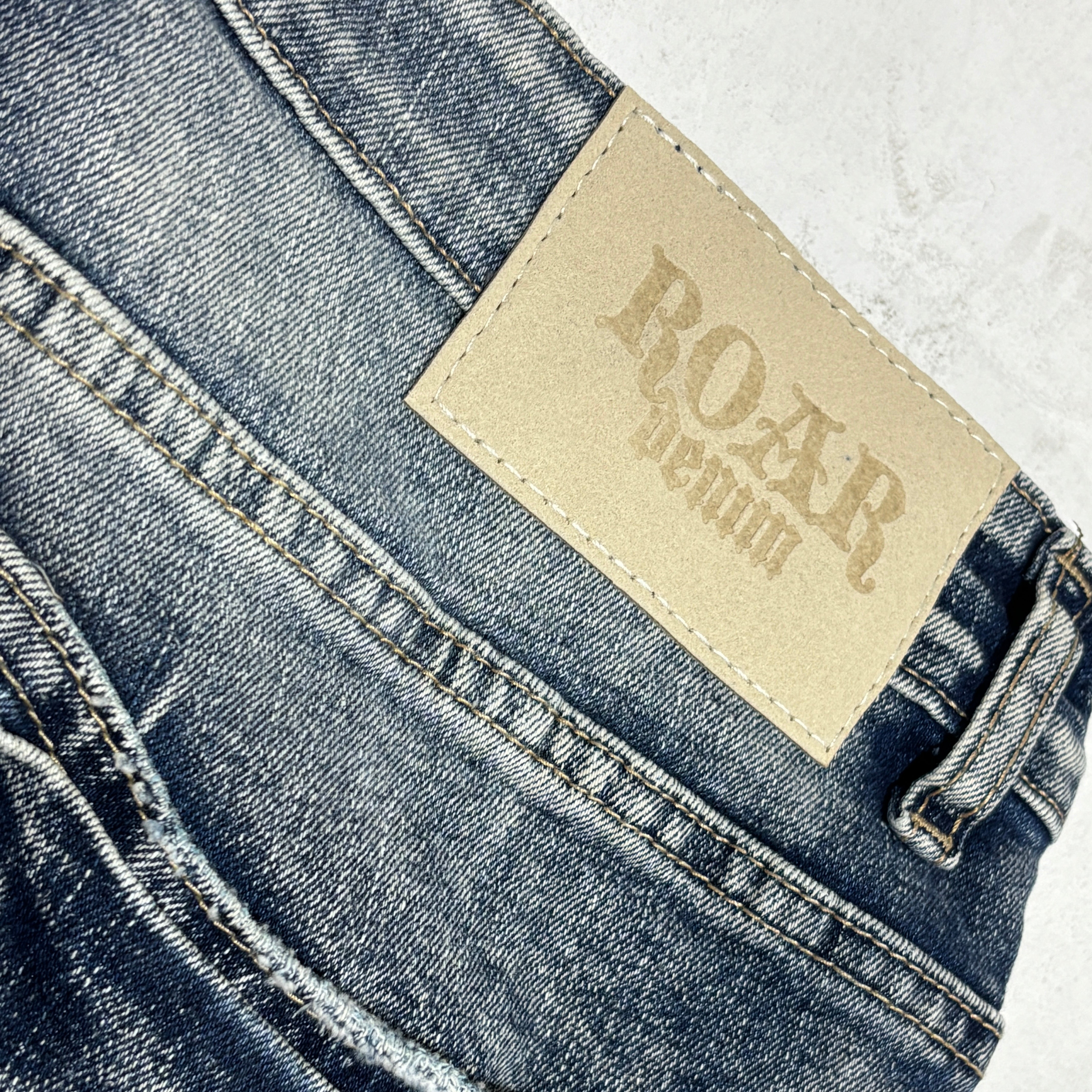 Flared Fit Denim Sand Blue Wash
