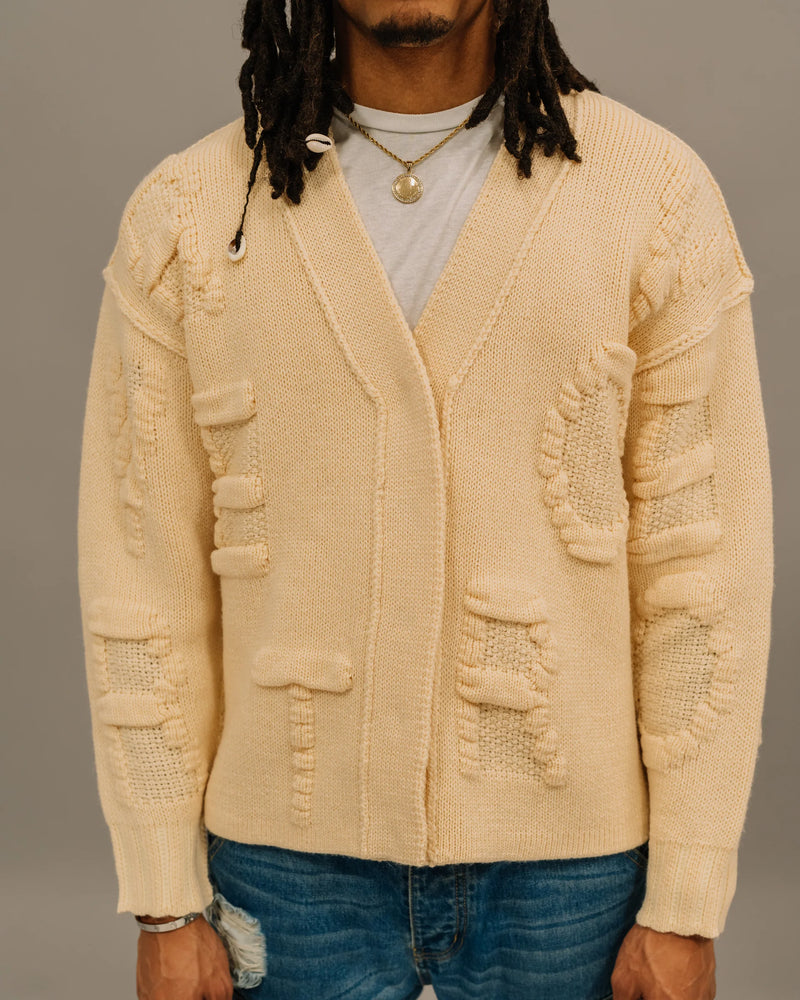 REBITH CARDIGAN SWEATER SAIL