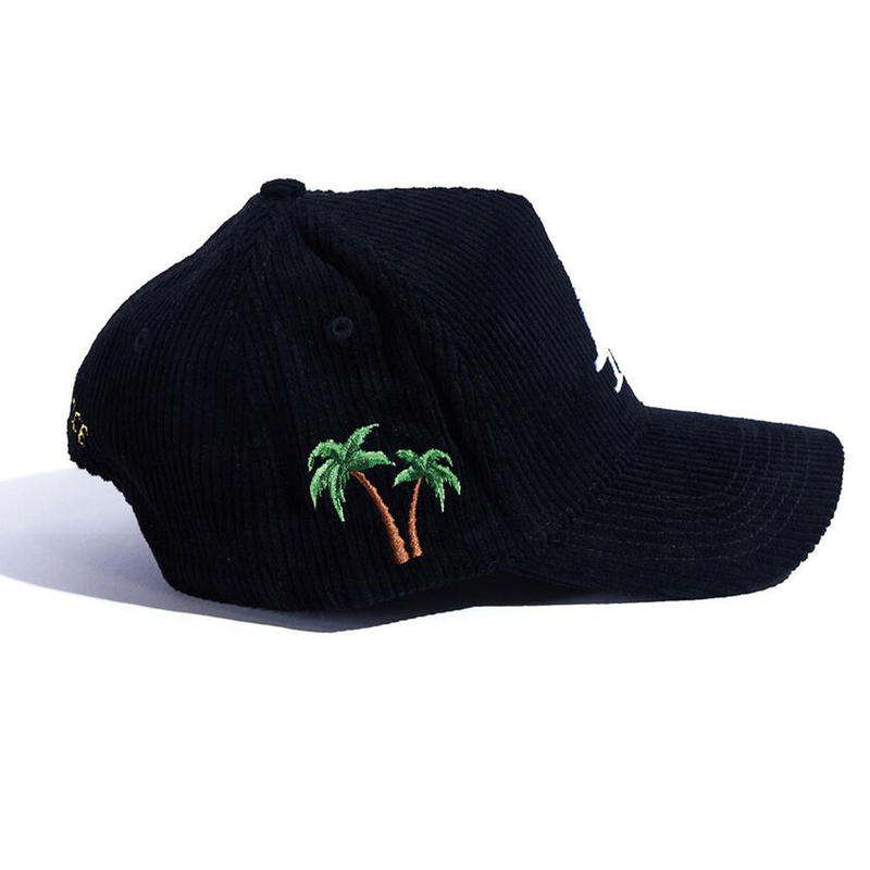 PARADISE LA CORDUROY HAT  BLACK