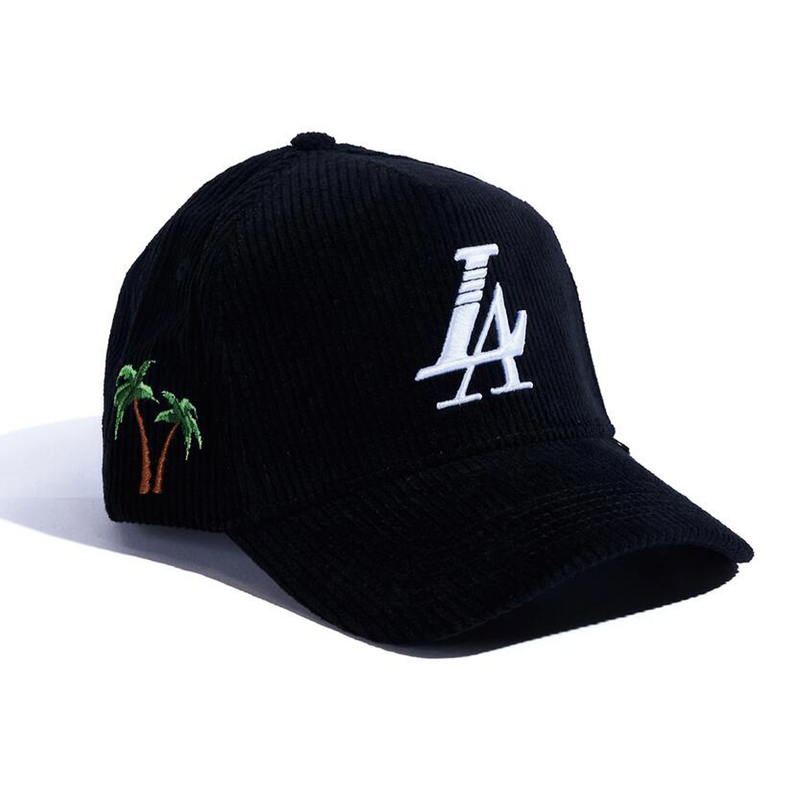 PARADISE LA CORDUROY HAT  BLACK