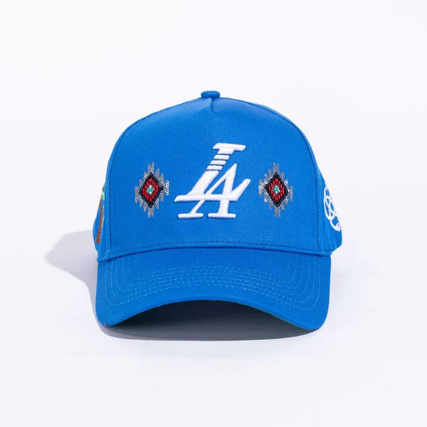 PARADISE LA BEADED HAT BLUE