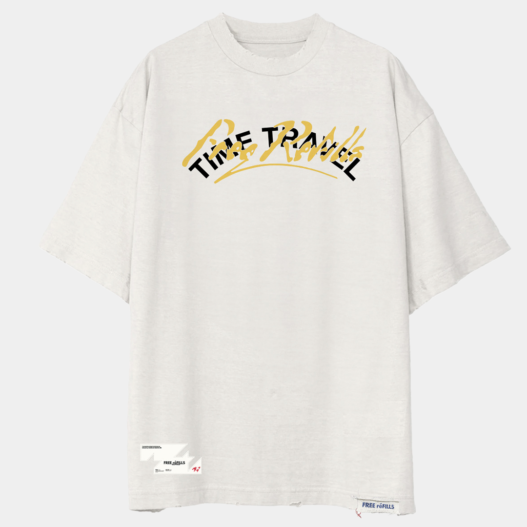 TIME TRAVEL  TEE VINTAGE WHITE