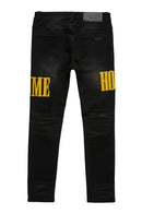 Letterman Drip Denim Black/Yellow
