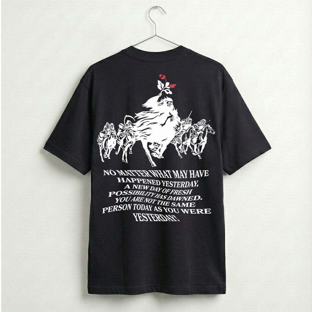 Horseman Tee Black/White